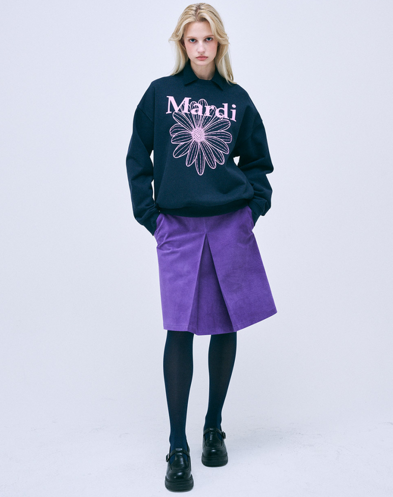 Sweatshirt Flowermardi Navy Lavender