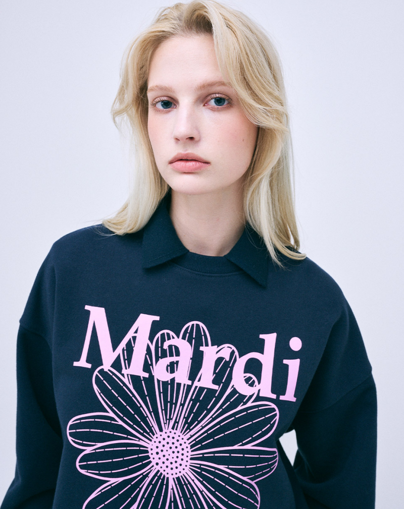 Sweatshirt Flowermardi Navy Lavender