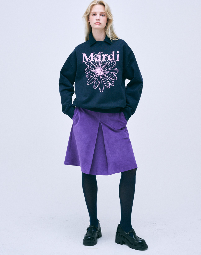 Sweatshirt Flowermardi Navy Lavender