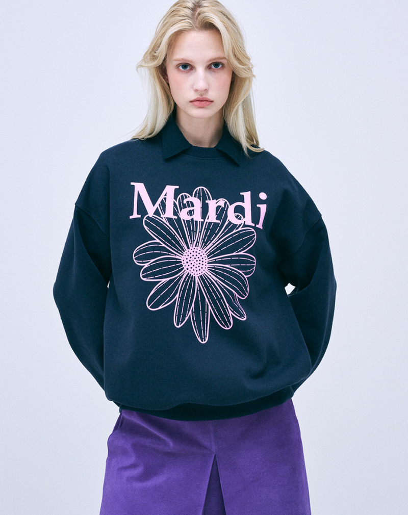 Sweatshirt Flowermardi Navy Lavender