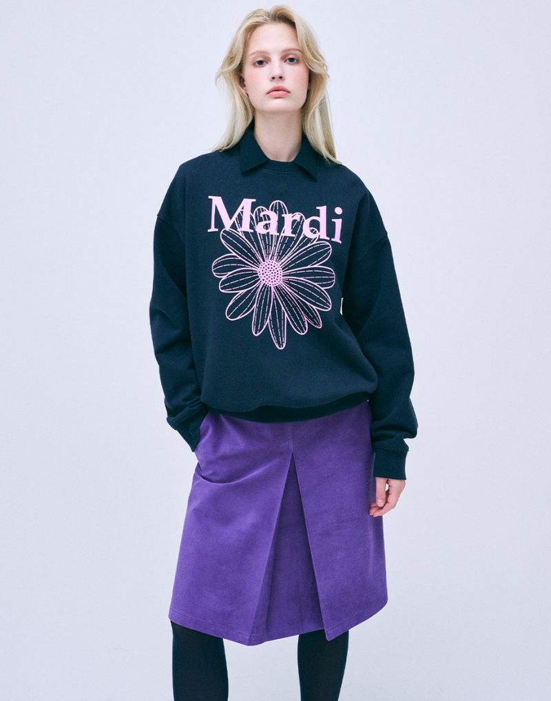 Sweatshirt Flowermardi Navy Lavender