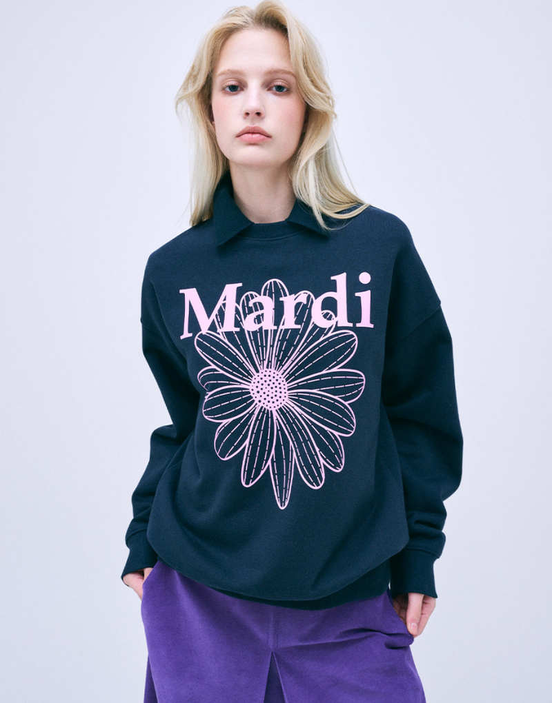 Sweatshirt Flowermardi Navy Lavender