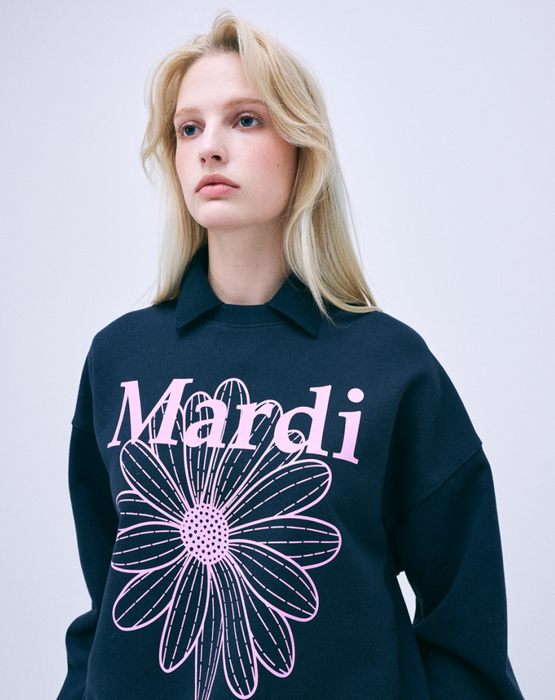 Sweatshirt Flowermardi Navy Lavender