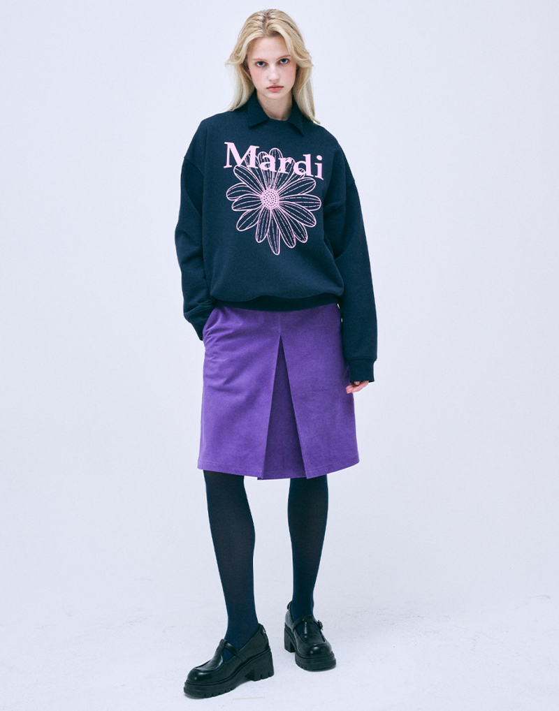 Sweatshirt Flowermardi Navy Lavender