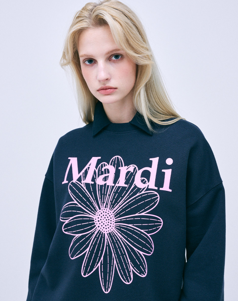 Sweatshirt Flowermardi Navy Lavender