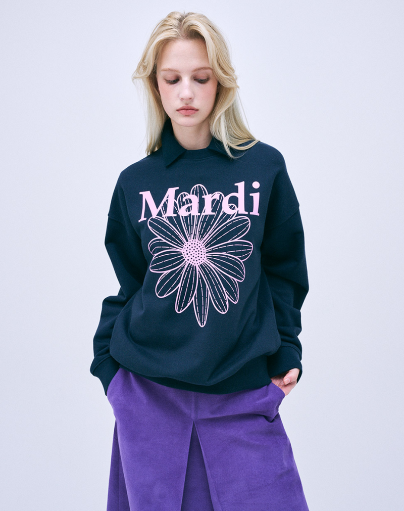 Sweatshirt Flowermardi Navy Lavender