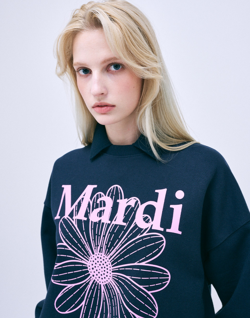 Sweatshirt Flowermardi Navy Lavender