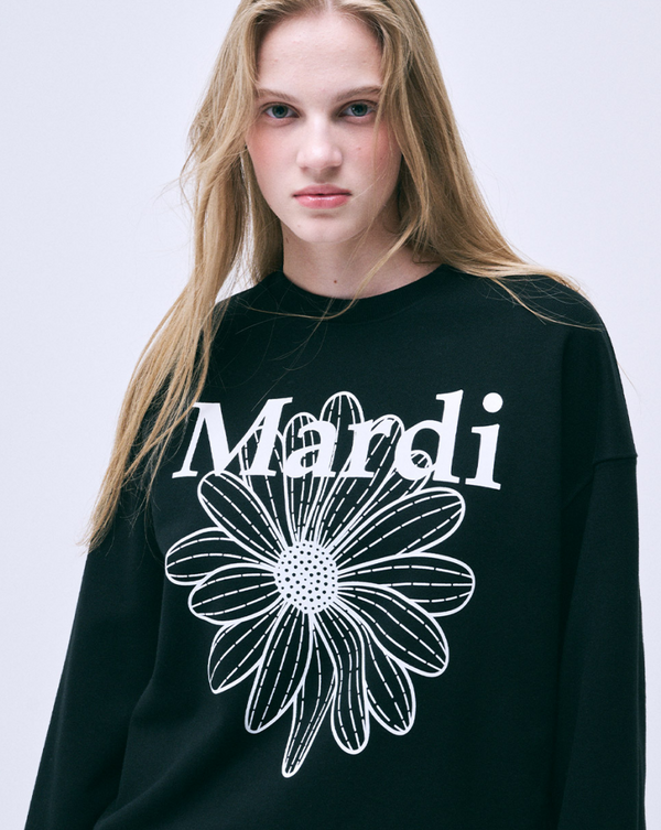 Sweatshirt Flowermardi Black White