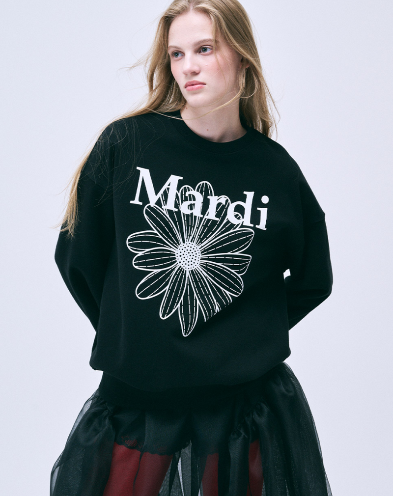 Sweatshirt Flowermardi Black White