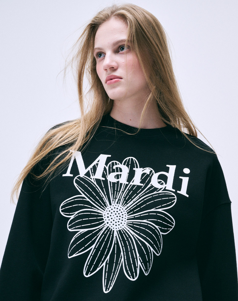 Sweatshirt Flowermardi Black White