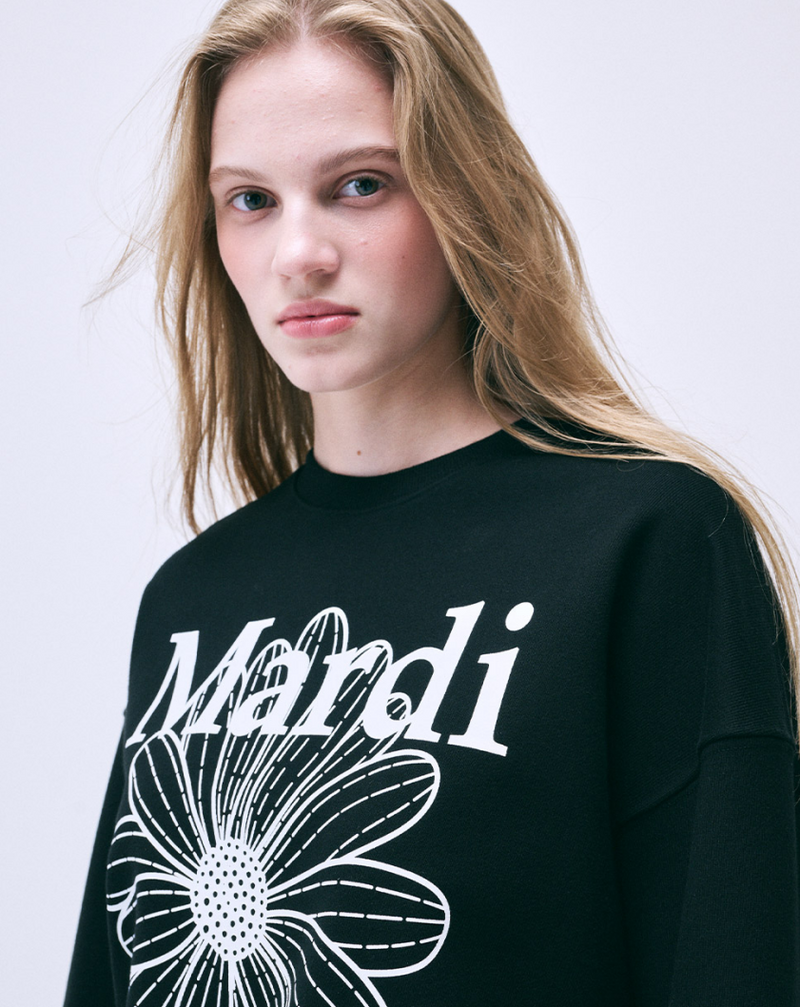 Sweatshirt Flowermardi Black White