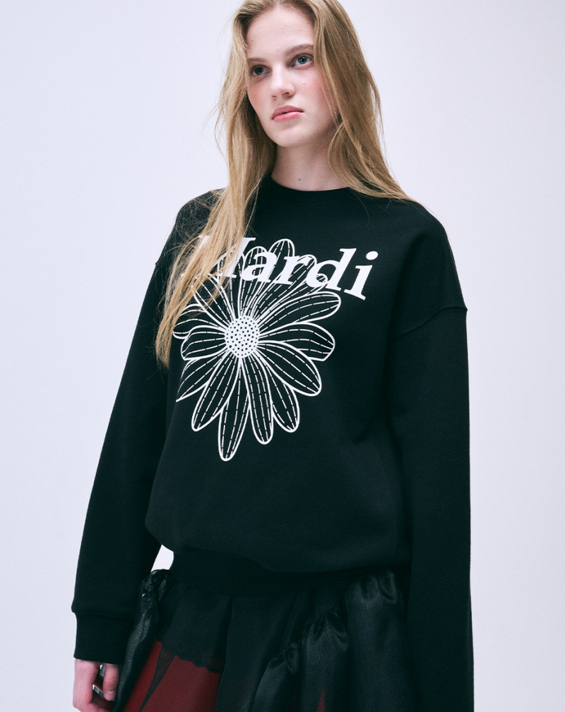 Sweatshirt Flowermardi Black White