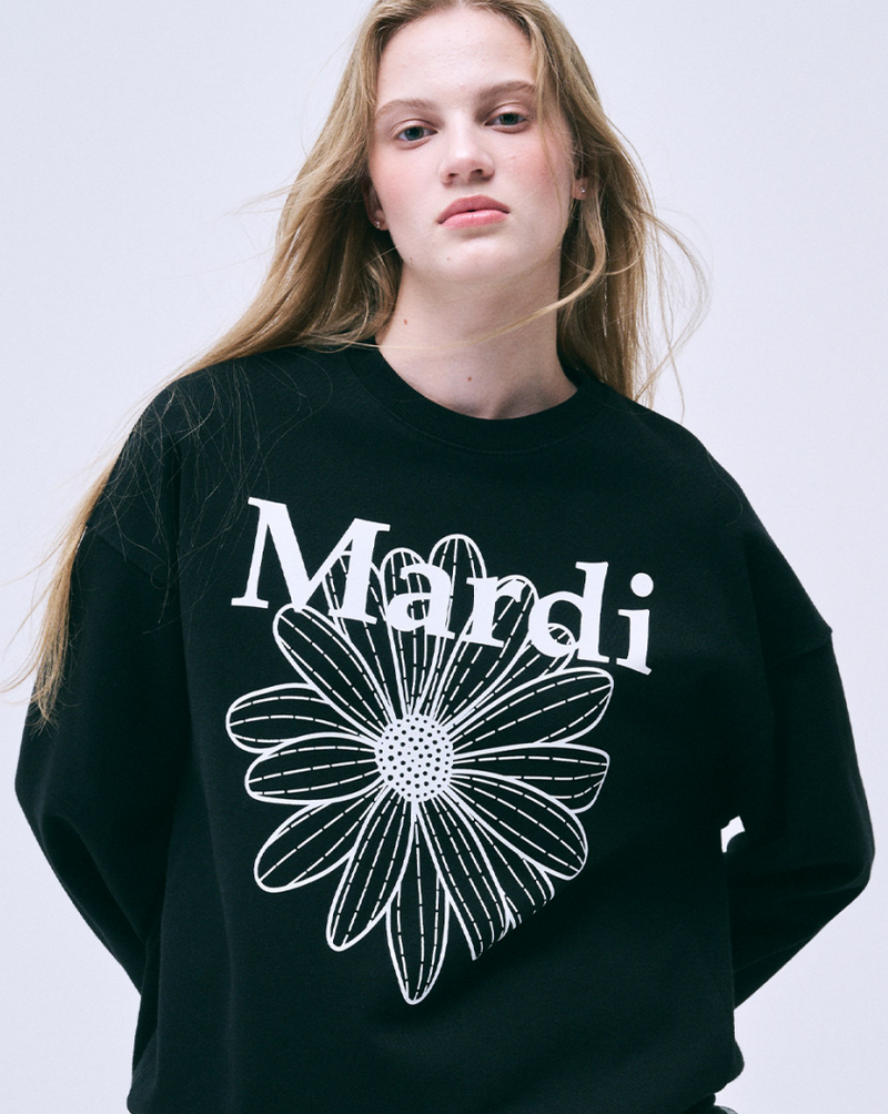 Sweatshirt Flowermardi Black White