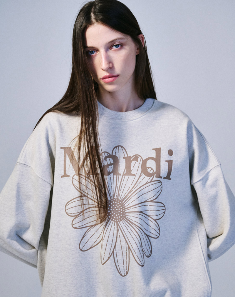 Sweatshirt Flowermardi Oatmeal Taupe