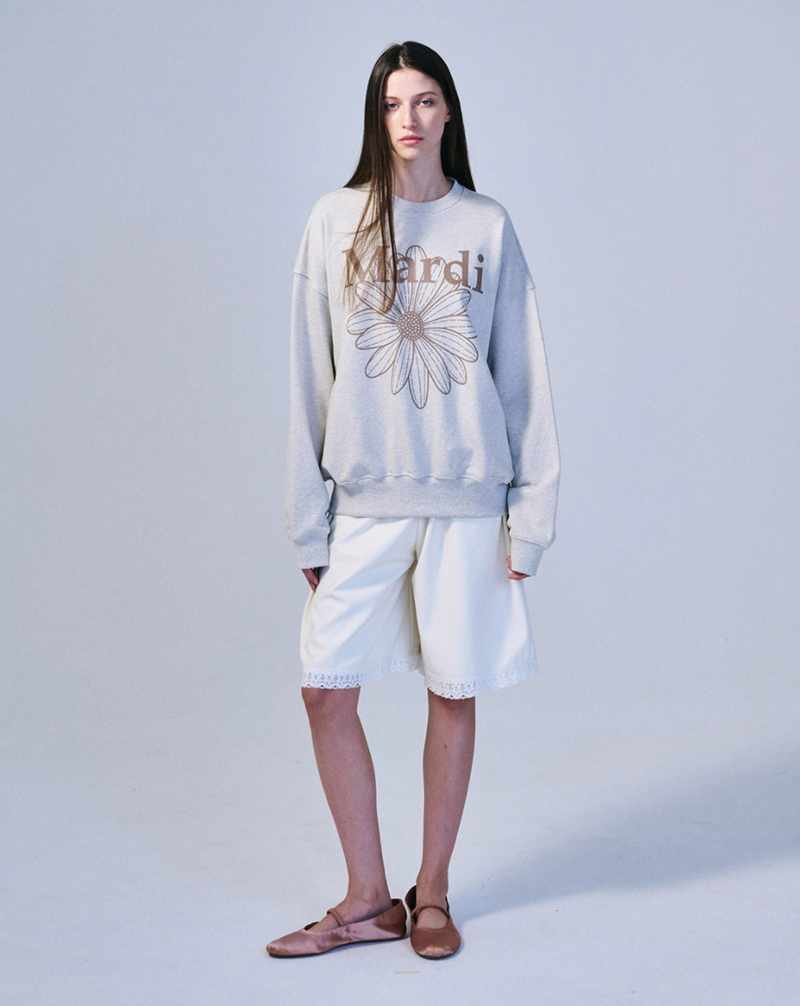 Sweatshirt Flowermardi Oatmeal Taupe