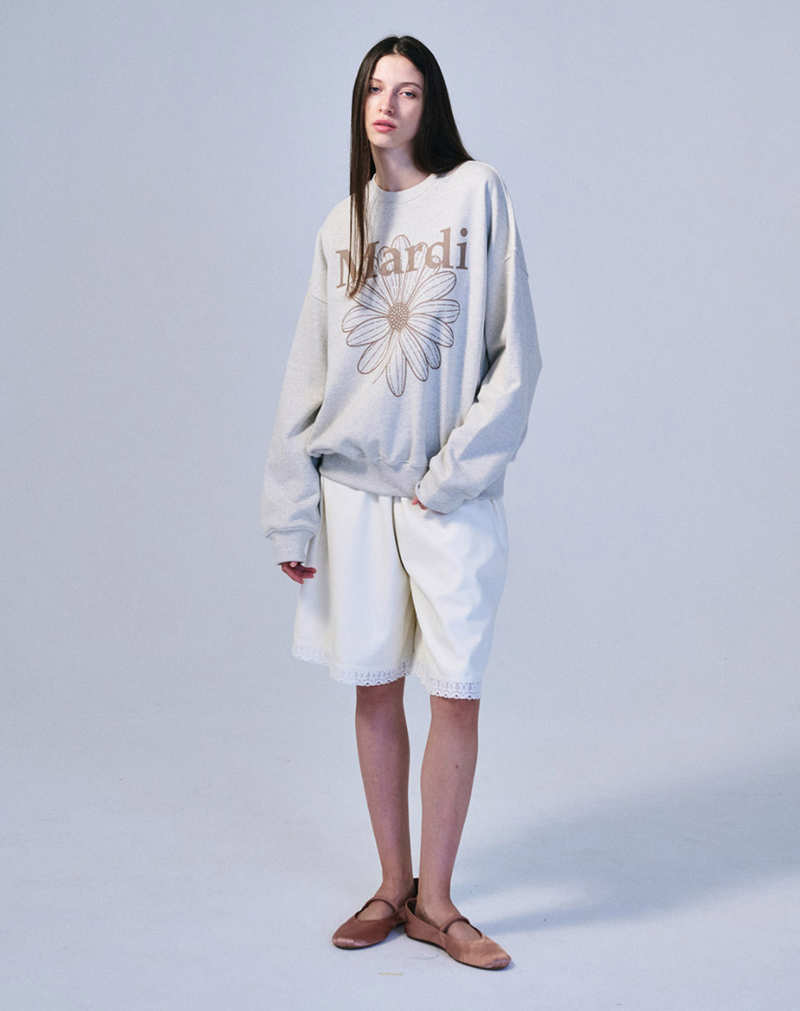 Sweatshirt Flowermardi Oatmeal Taupe