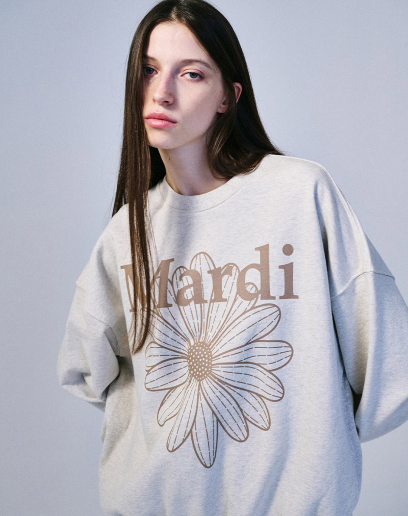 Sweatshirt Flowermardi Oatmeal Taupe