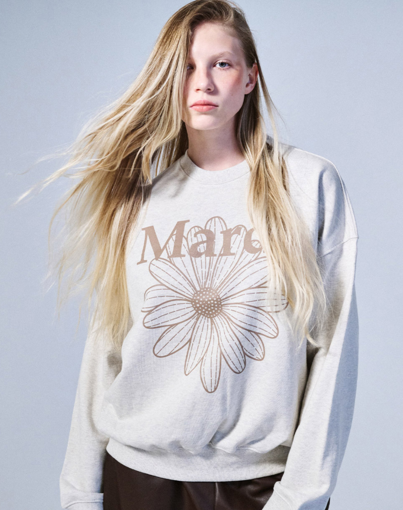 Sweatshirt Flowermardi Oatmeal Taupe