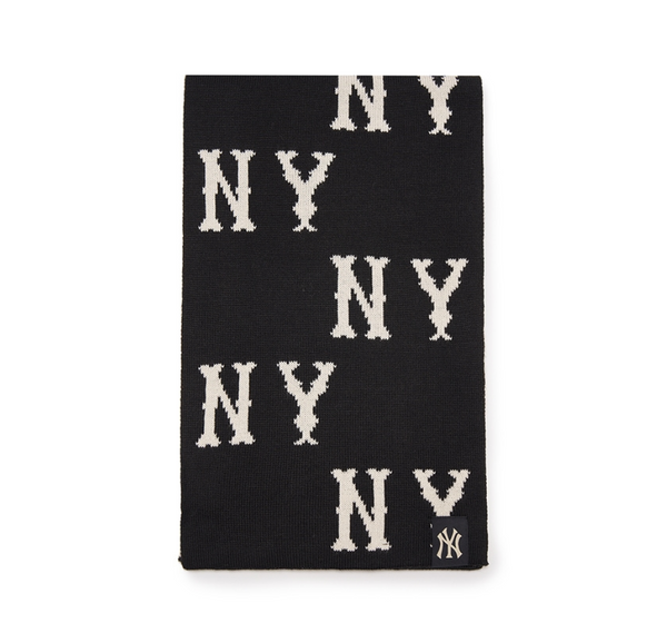 Premium Classic Monogram Muffler NY Black