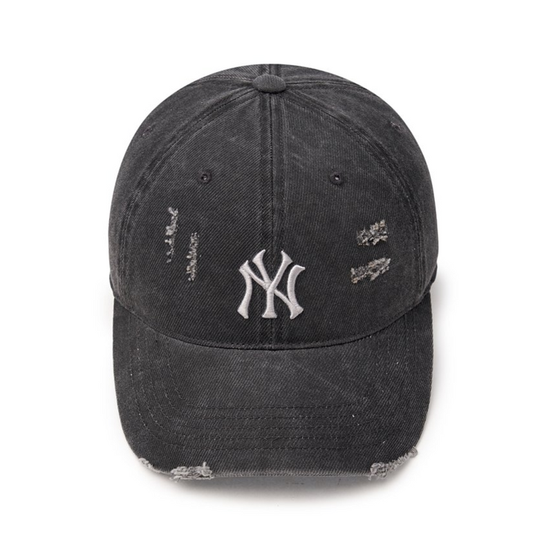 Damage Washed Unstructured Ball Cap NY Yankees Grey