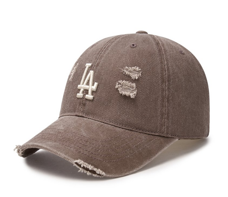 Damage Washed Unstructured Ball Cap LA Dodgers Brown