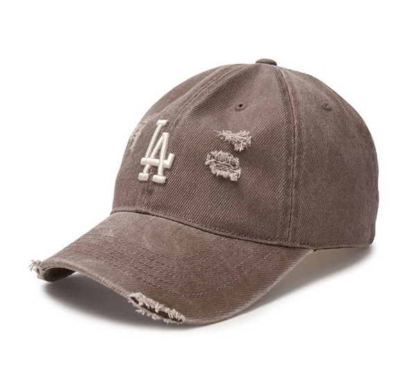 Damage Washed Unstructured Ball Cap LA Dodgers Brown