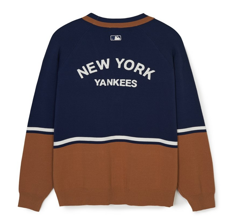 Varsity Colorblock Button Cardigan Yankees NY