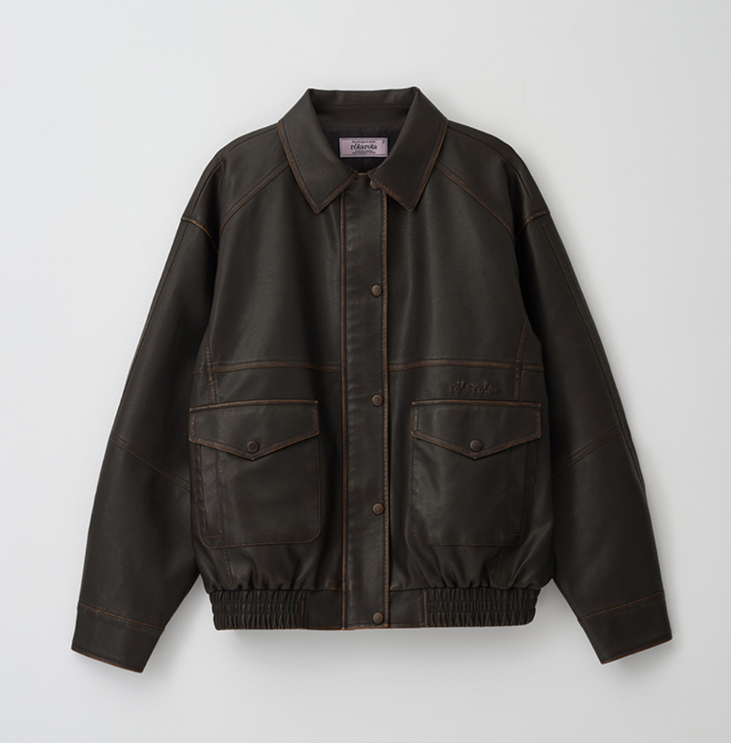 Vintage Leather Blouson Jacket