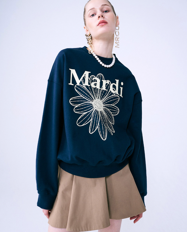 Sweatshirt Flowermardi Navy Cream