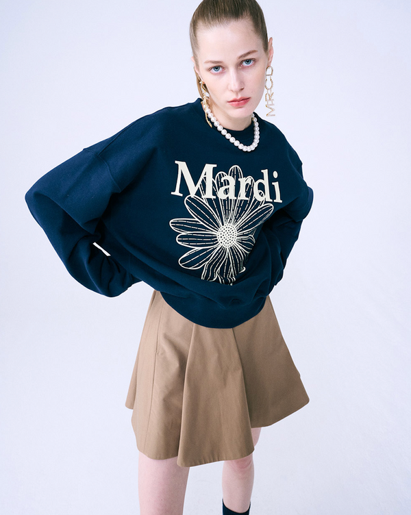 Sweatshirt Flowermardi Navy Cream