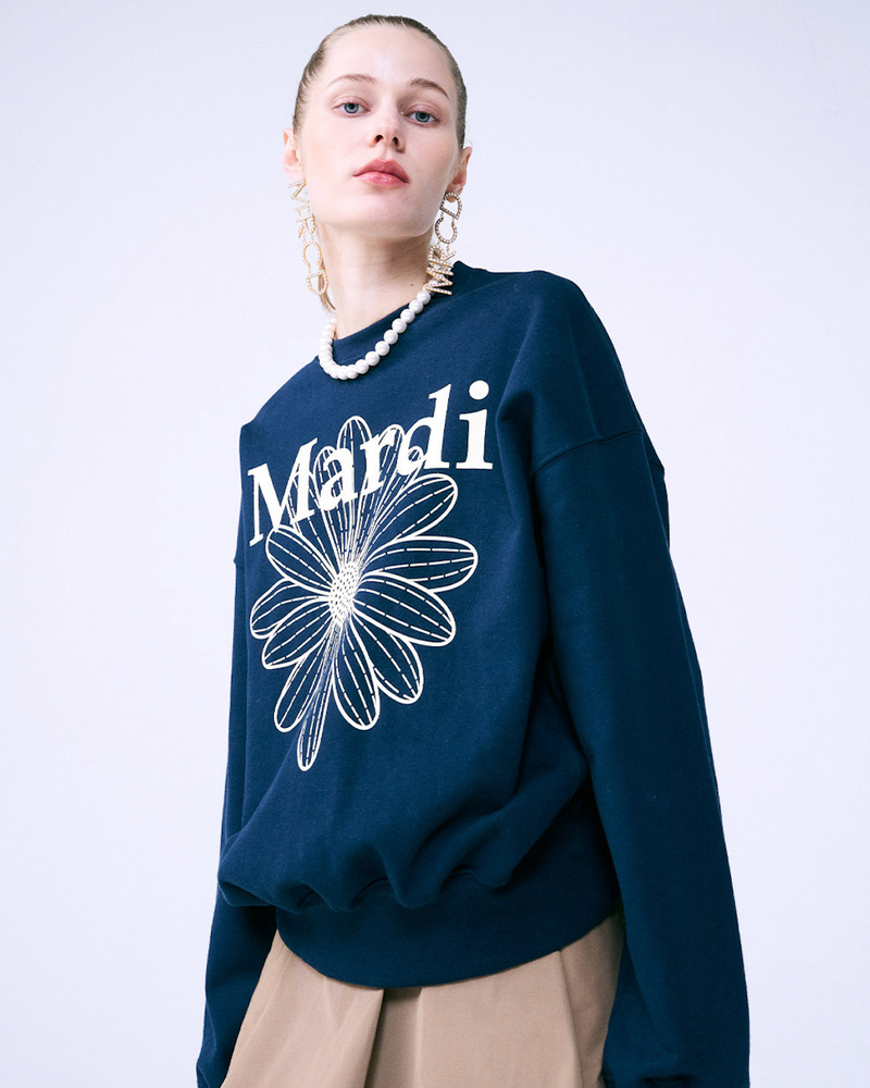 Sweatshirt Flowermardi Navy Cream