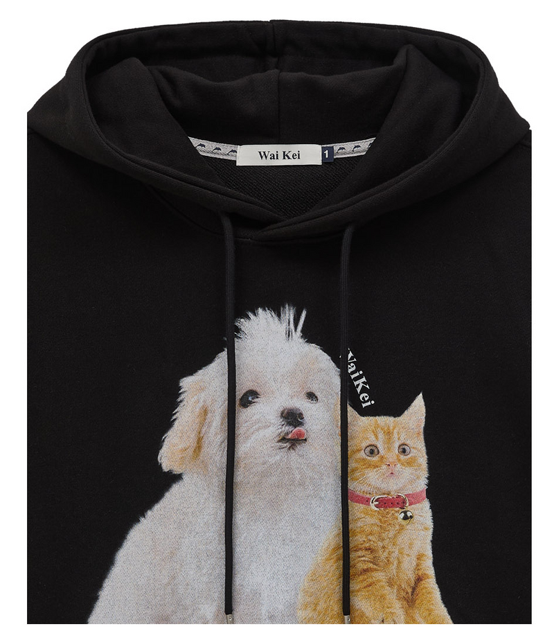 Maltese and Cheesecat Hoodie Black