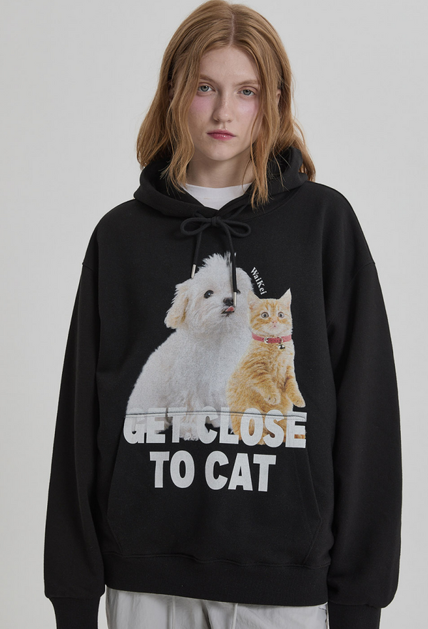 Maltese and Cheesecat Hoodie Black