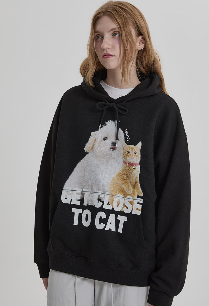 Maltese and Cheesecat Hoodie Black