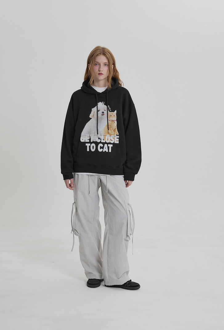 Maltese and Cheesecat Hoodie Black