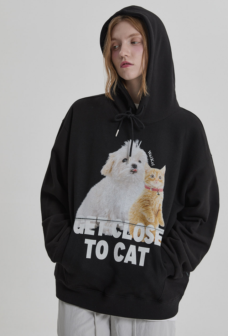 Maltese and Cheesecat Hoodie Black