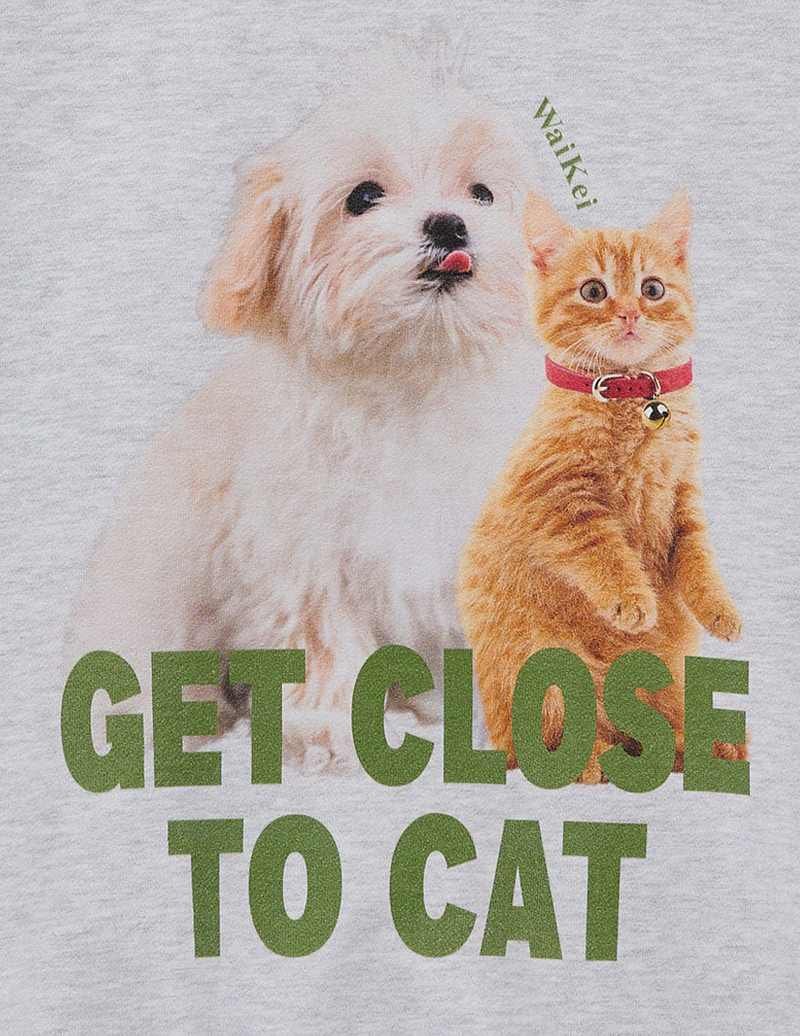 Maltese and Cheesecat Sweatshirt Melange White