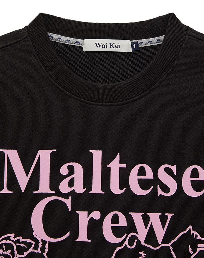 Maltese Crew Line Graphic Sweatshirt Black