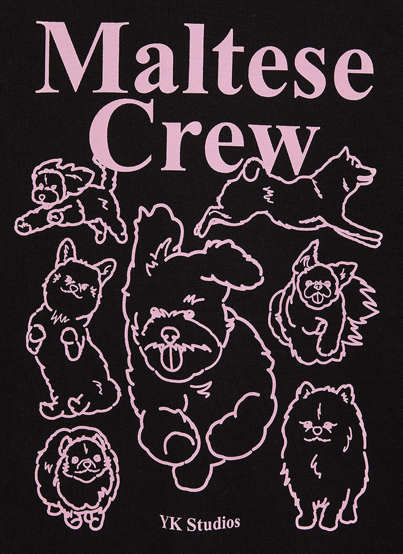 Maltese Crew Line Graphic Sweatshirt Black