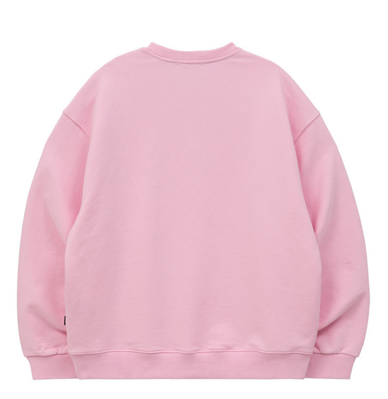 Maltese Crew Line Graphic Sweatshirt Pink