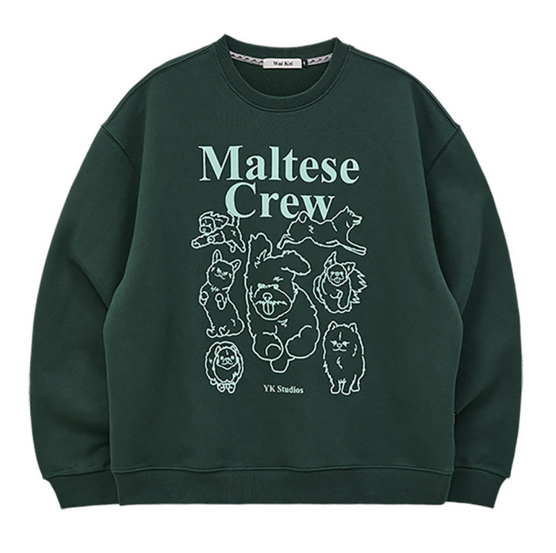 Maltese Crew Line Graphic Sweatshirt Green