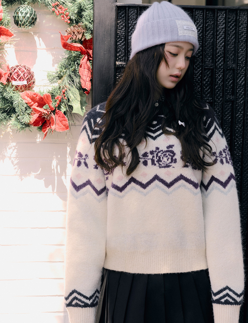 Nordic Knit Pullover Sweater