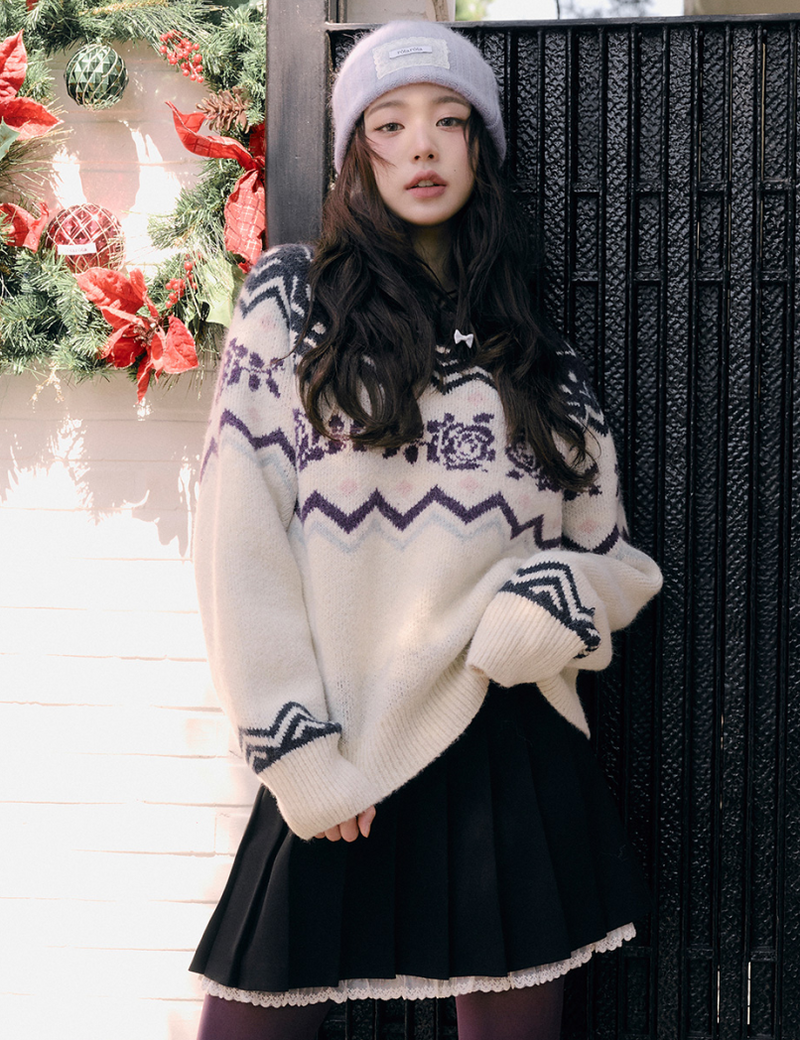 Nordic Knit Pullover Sweater