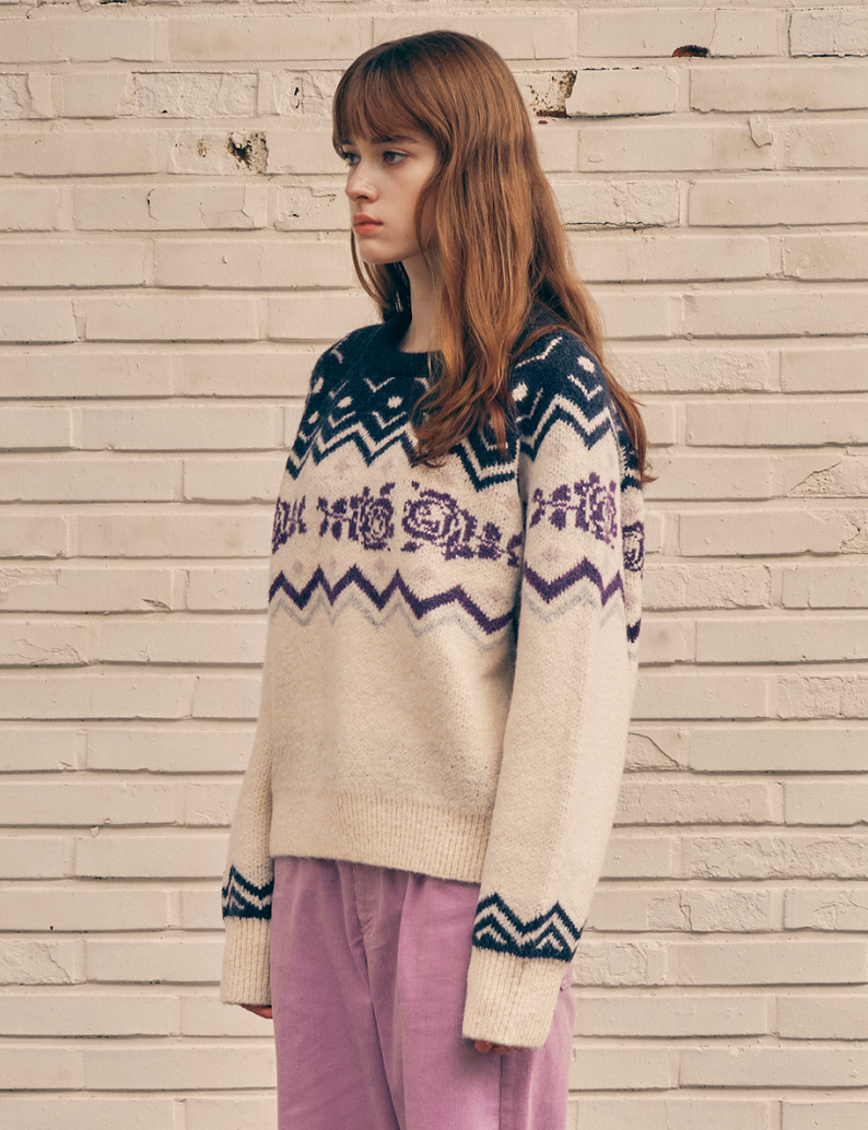 Nordic Knit Pullover Sweater