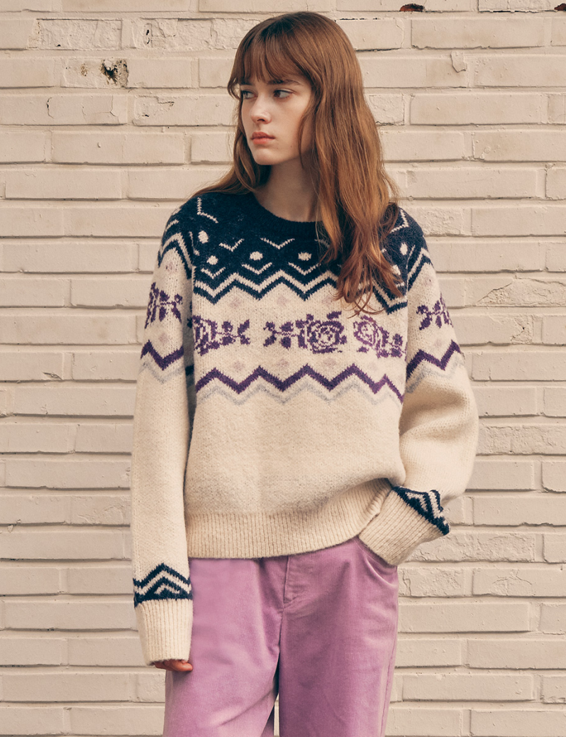 Nordic Knit Pullover Sweater