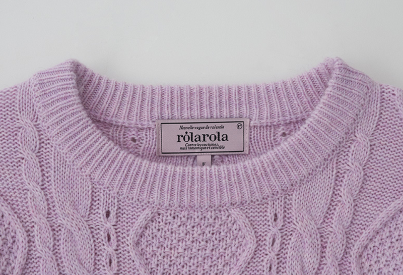 Pompom Cable Knit Sweater