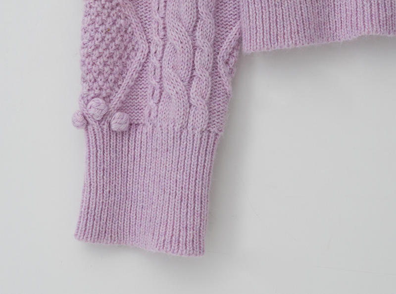 Pompom Cable Knit Sweater