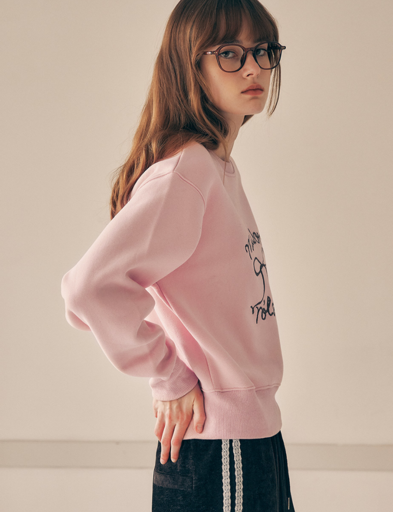 Ribbon Fleece Sweatshirt