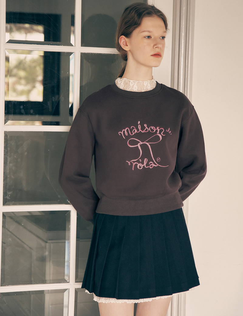 Ribbon Fleece Sweatshirt