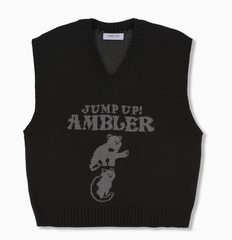 Cat Biting Cat Knit Vest